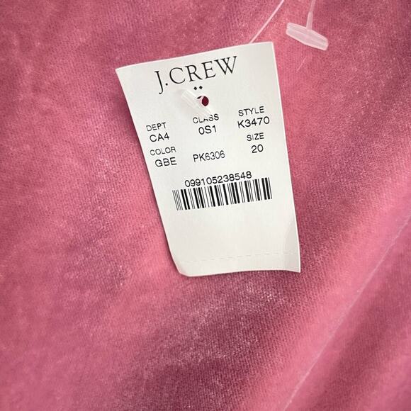 J. CREW NWT Pink Velvet Tulip Hem Dress Size 20 $98 MSRP - Picture 10 of 14